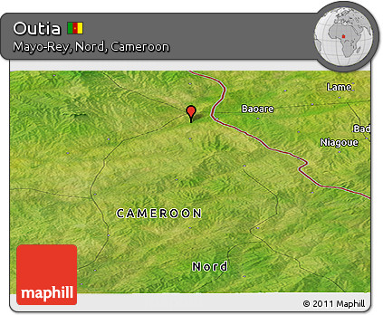 Satellite Panoramic Map of Outia