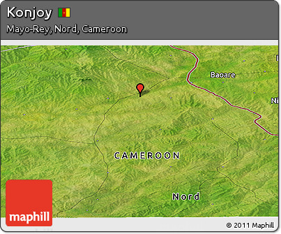 Satellite Panoramic Map of Konjoy