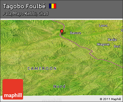 Satellite Panoramic Map of Tagobo Foulbé