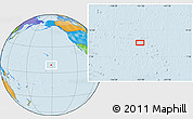 Political Location Map of the area around 9° 4' 52" N, 151° 13' 29" W