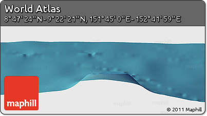 Satellite Panoramic Map of the Area around 9° 4' 52" N, 152° 13' 29" E