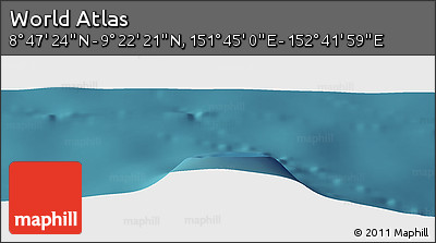 Satellite Panoramic Map of the Area around 9° 4' 52" N, 152° 13' 29" E