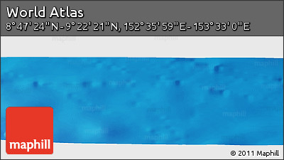 Physical Panoramic Map of the Area around 9° 4' 52" N, 153° 4' 29" E