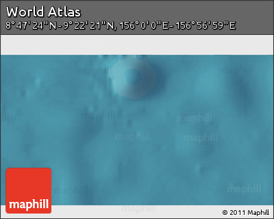 Satellite 3D Map of the Area around 9° 4' 52" N, 156° 28' 29" E