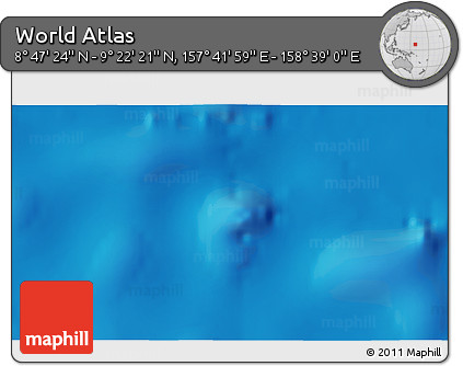 Physical 3D Map of the Area around 9° 4' 52" N, 158° 10' 30" E