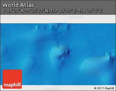Physical 3D Map of the Area around 9° 4' 52" N, 158° 10' 30" E