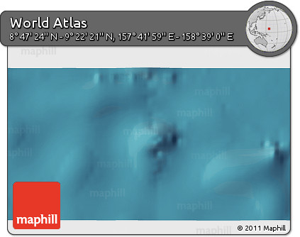 Satellite 3D Map of the Area around 9° 4' 52" N, 158° 10' 30" E
