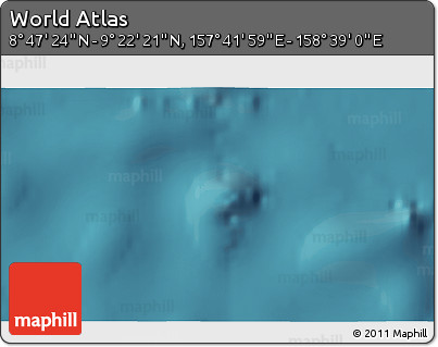 Satellite 3D Map of the Area around 9° 4' 52" N, 158° 10' 30" E