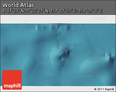 Satellite 3D Map of the Area around 9° 4' 52" N, 158° 10' 30" E