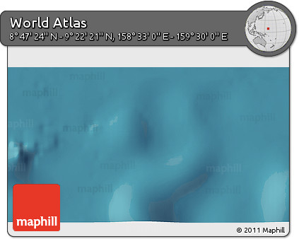 Satellite 3D Map of the Area around 9° 4' 52" N, 159° 1' 30" E