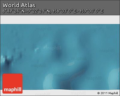 Satellite 3D Map of the Area around 9° 4' 52" N, 159° 1' 30" E