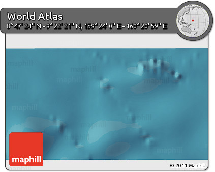 Satellite 3D Map of the Area around 9° 4' 52" N, 159° 52' 30" E