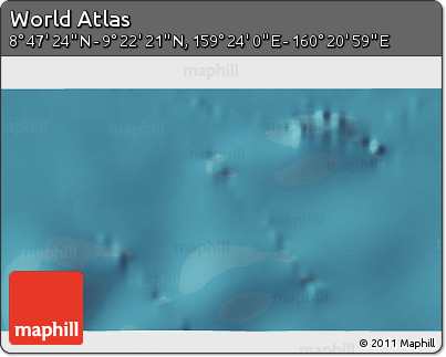 Satellite 3D Map of the Area around 9° 4' 52" N, 159° 52' 30" E