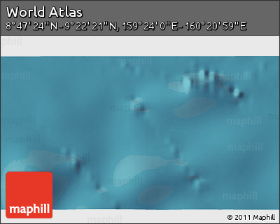 Satellite 3D Map of the Area around 9° 4' 52" N, 159° 52' 30" E