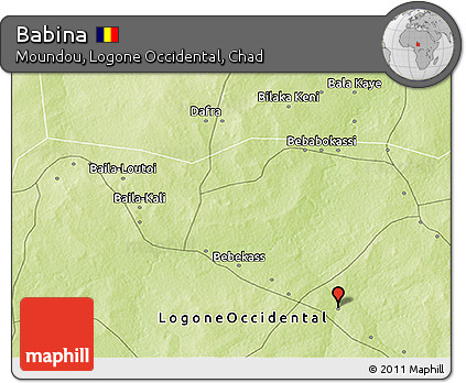 Physical 3D Map of Babina