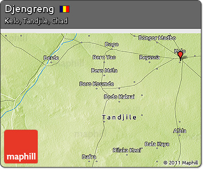 Physical 3D Map of Djengreng