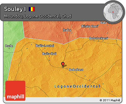 Political 3D Map of Souley I