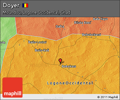 Political 3D Map of Doyer