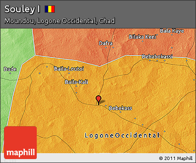 Political 3D Map of Souley I