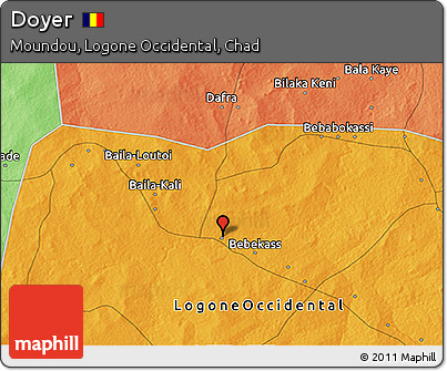 Political 3D Map of Doyer