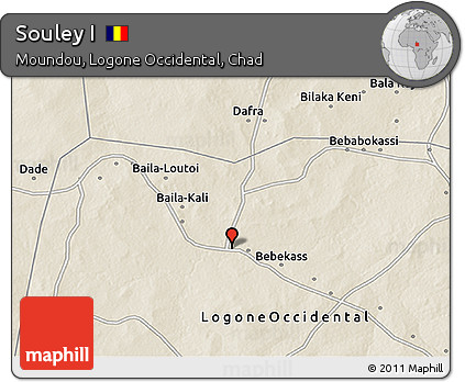 Shaded Relief 3D Map of Souley I
