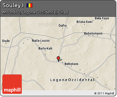 Shaded Relief 3D Map of Souley I