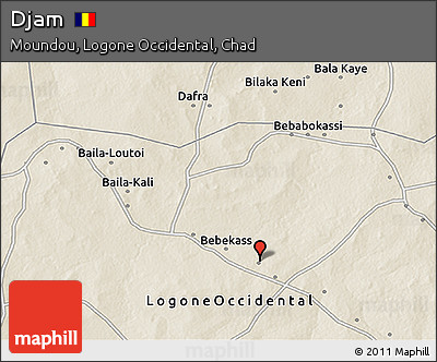 Shaded Relief 3D Map of Djam