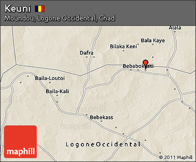 Shaded Relief 3D Map of Keuni