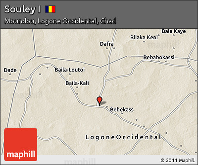 Shaded Relief 3D Map of Souley I