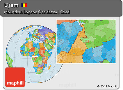 Political Location Map of Djam