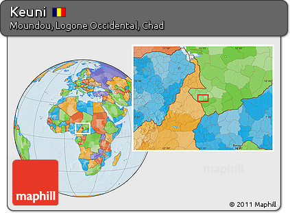Political Location Map of Keuni