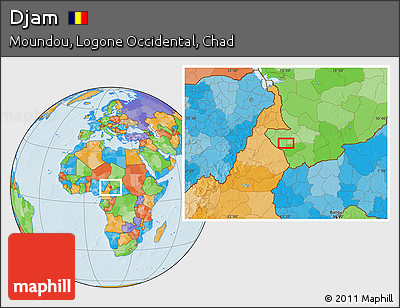 Political Location Map of Djam