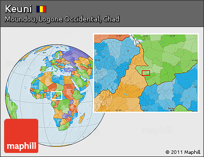 Political Location Map of Keuni