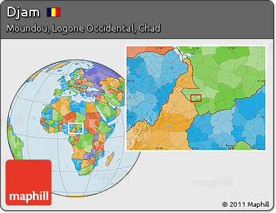 Political Location Map of Djam