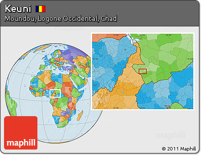 Political Location Map of Keuni