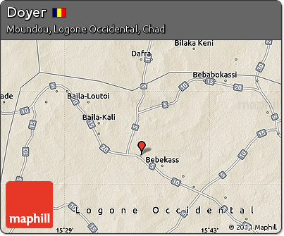 Shaded Relief Map of Doyer