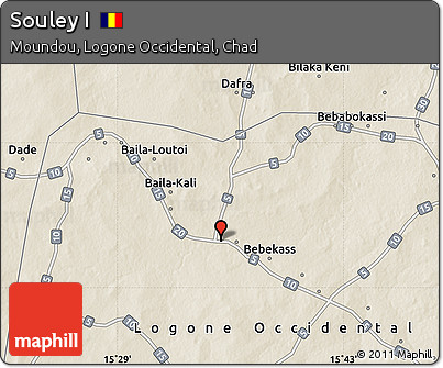 Shaded Relief Map of Souley I