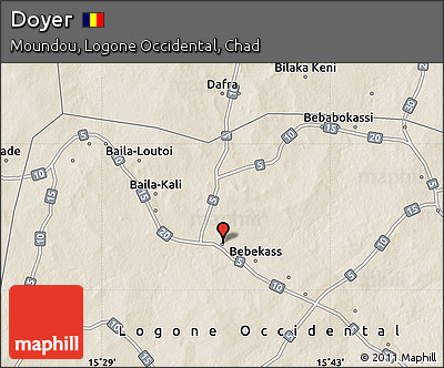 Shaded Relief Map of Doyer