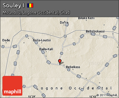 Shaded Relief Map of Souley I