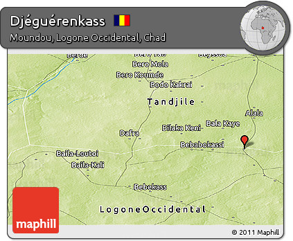 Physical Panoramic Map of Djéguérenkass
