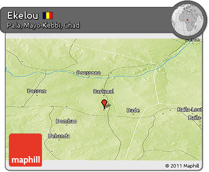 Physical Panoramic Map of Ekelou