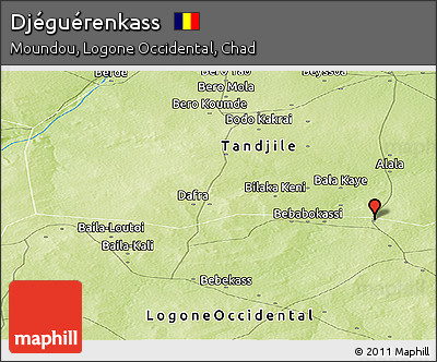 Physical Panoramic Map of Djéguérenkass