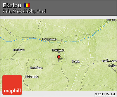 Physical Panoramic Map of Ekelou