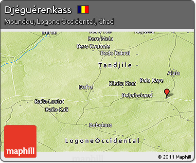 Physical Panoramic Map of Djéguérenkass