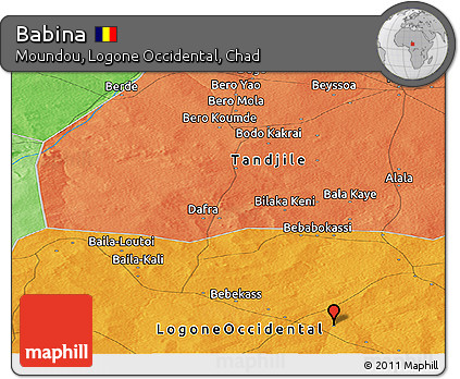 Political Panoramic Map of Babina
