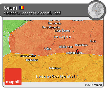 Political Panoramic Map of Keuni