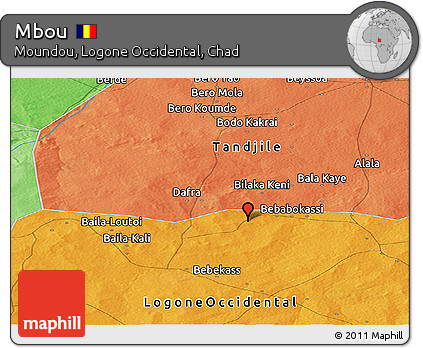 Political Panoramic Map of Mbou