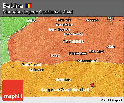 Political Panoramic Map of Babina