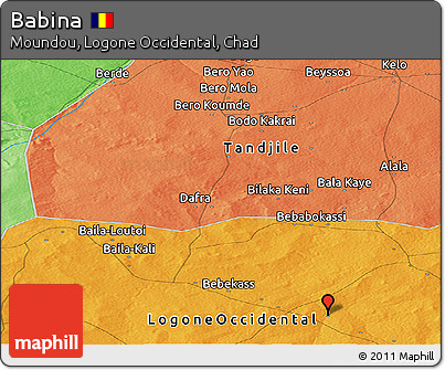 Political Panoramic Map of Babina
