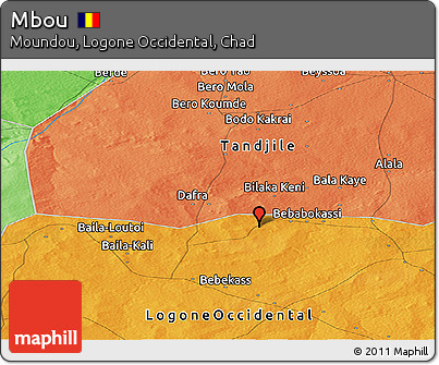 Political Panoramic Map of Mbou